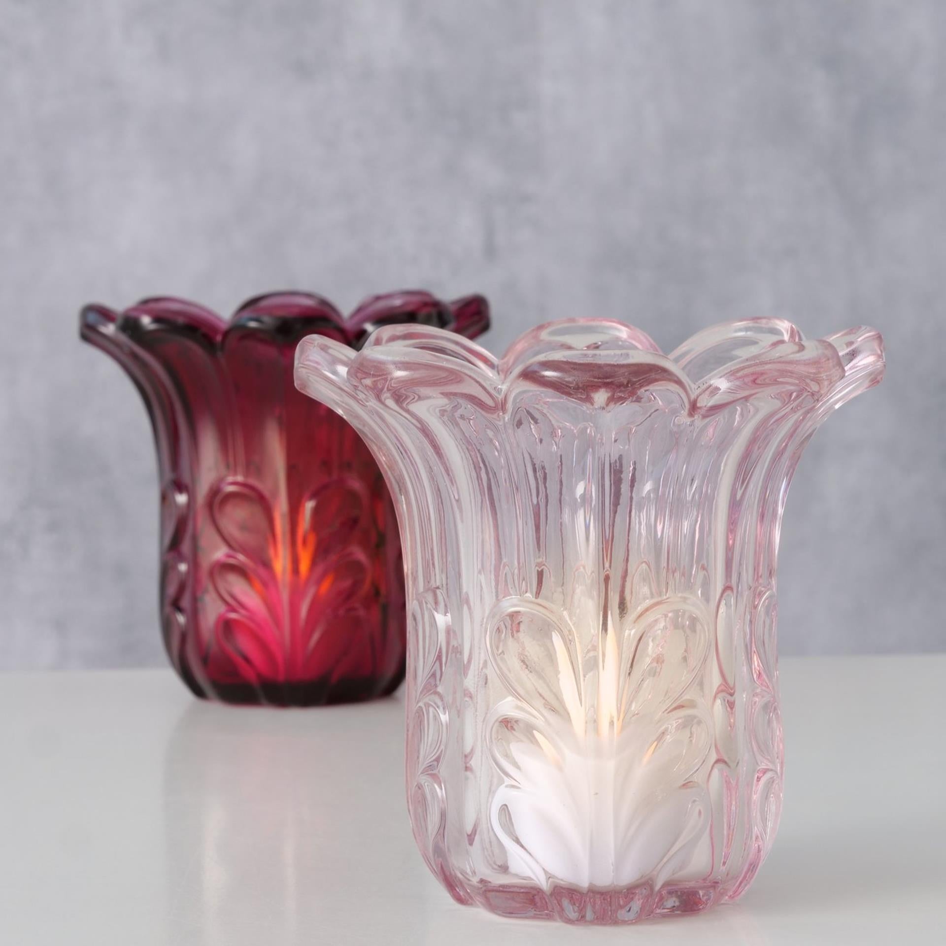 Boltze home vase rosena h10,5 verre