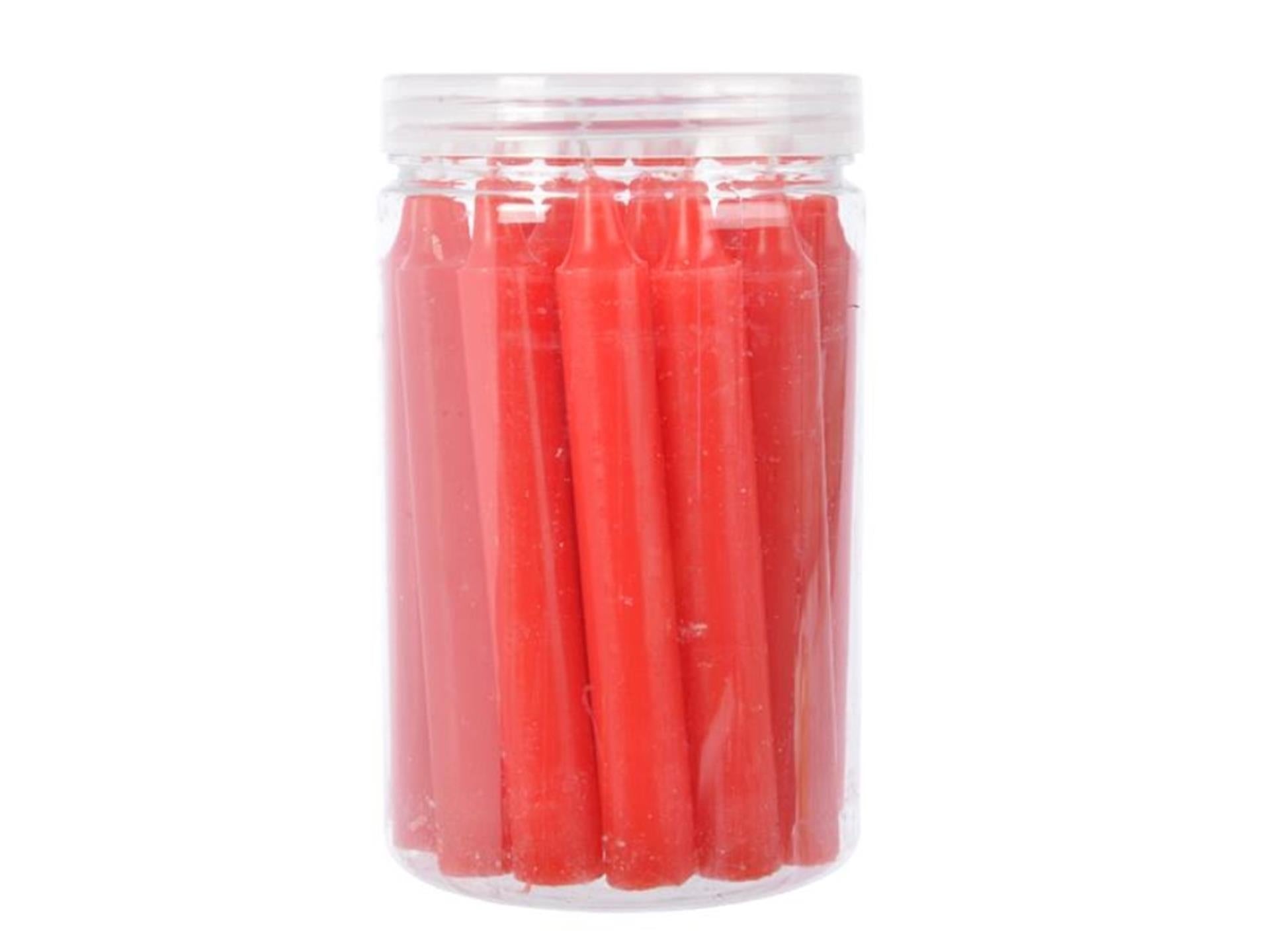 Decoris bougies de sapin de Noël rouge 1,3x10,5 cm