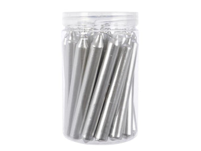 Decoris bougies pour sapin de Noël argent1,3x10,5 cm 22 pcs