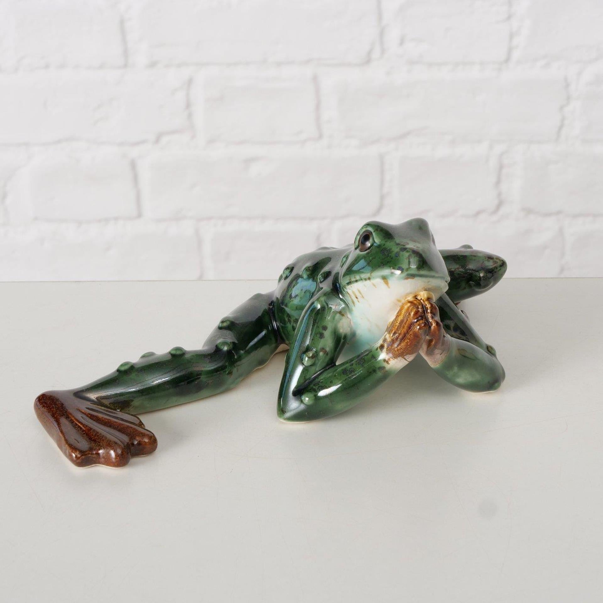 Boltze maison figurine grenouille frido 20x13x6.5cm