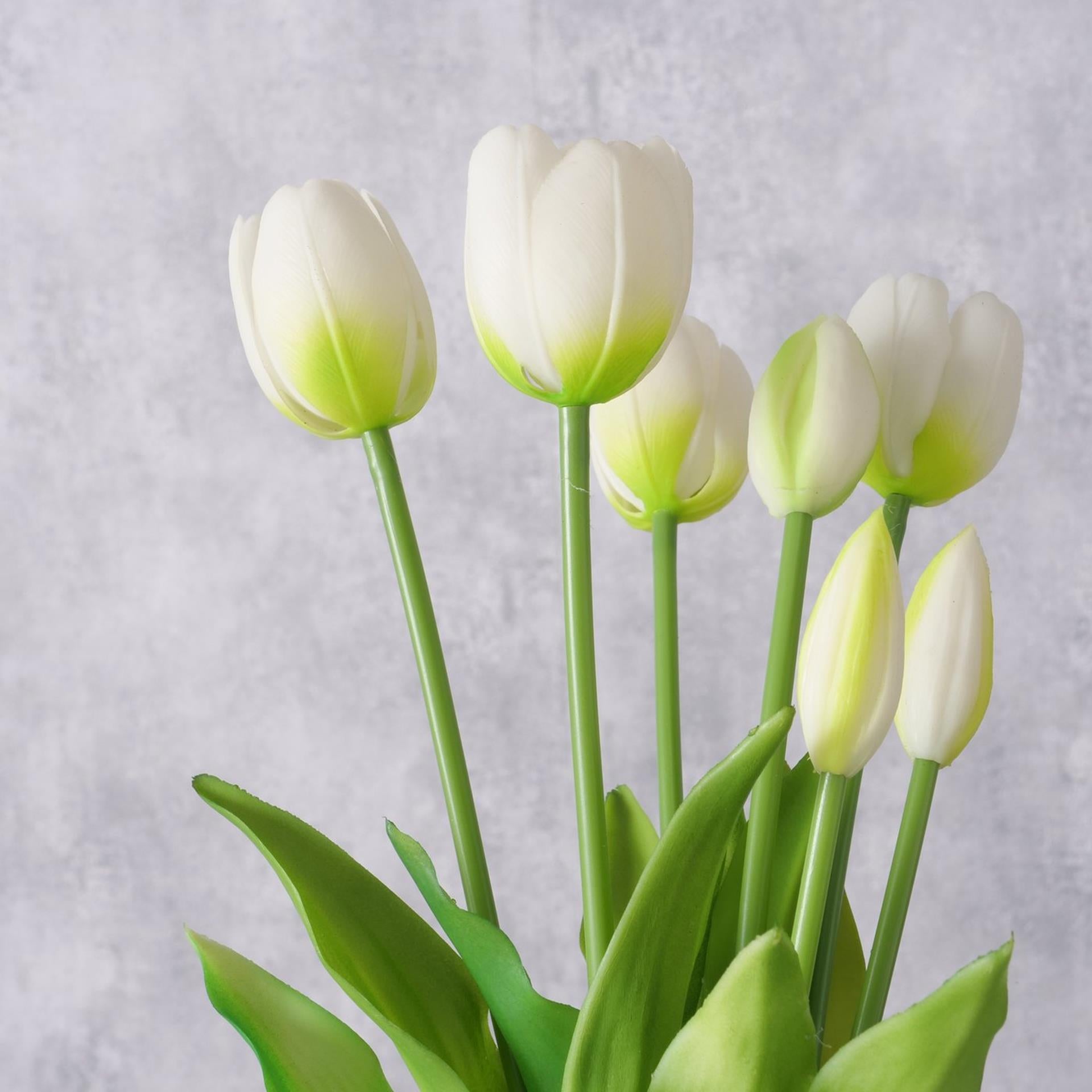 Boltze home fleurs artificielles tulipe 40cm blanc
