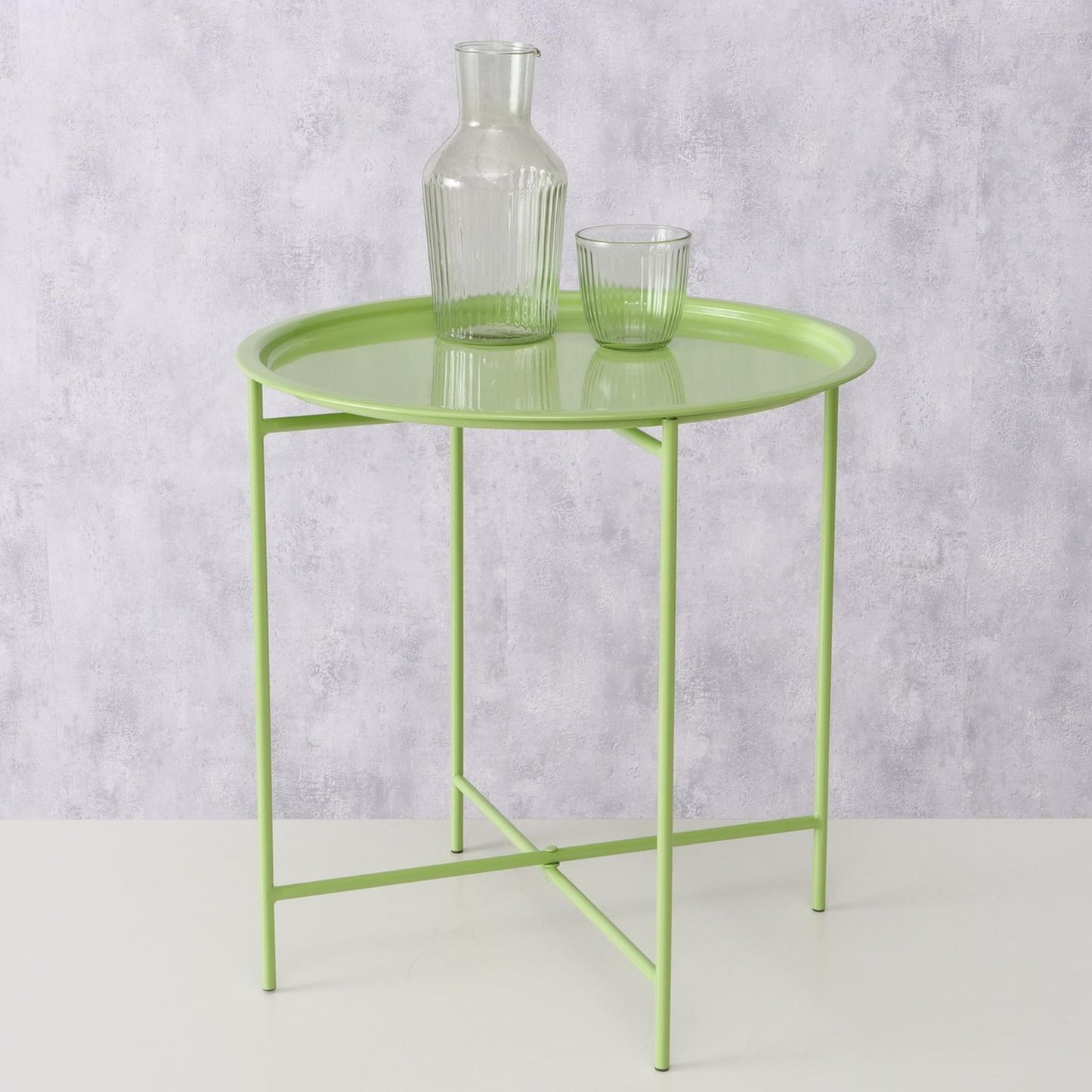 Boltze home plateau table métal vert