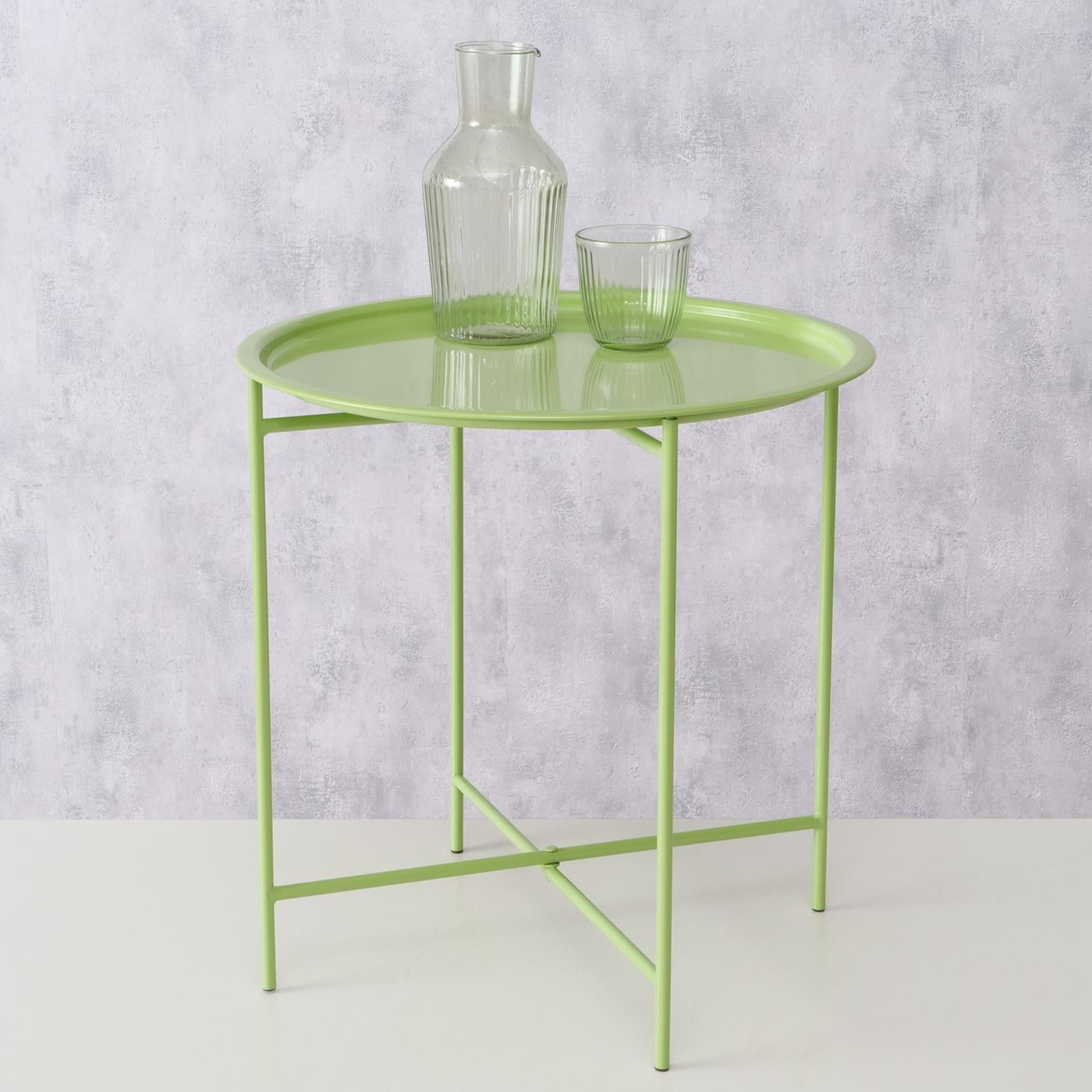 Boltze home plateau table métal vert