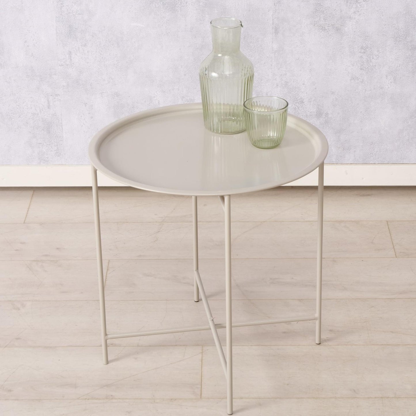 Boltze home plateau table métal beige
