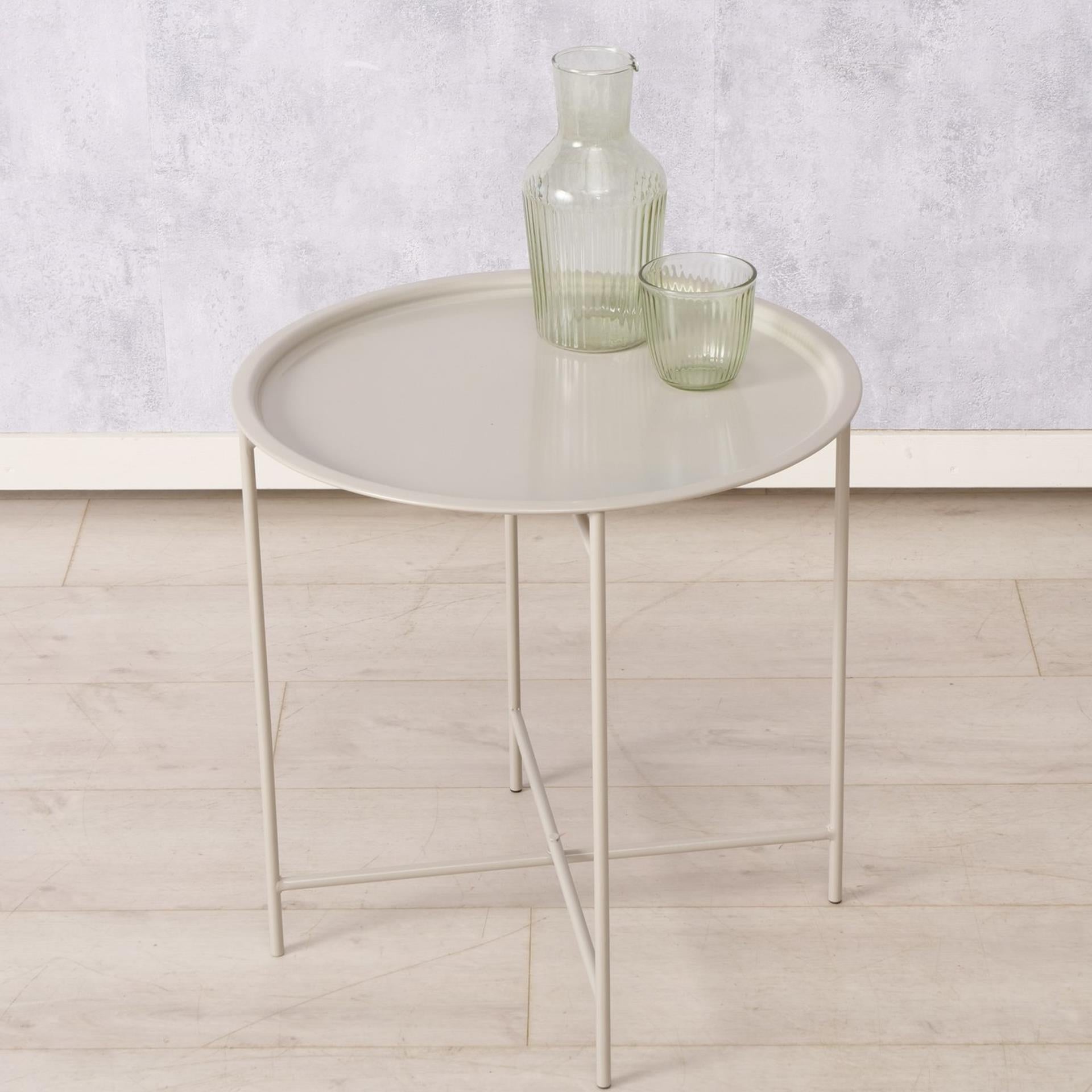 Boltze home plateau table métal beige