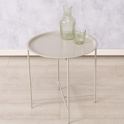 Boltze home plateau table métal beige