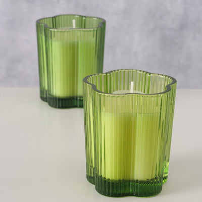 Pot en verre Boltze home avec bougie