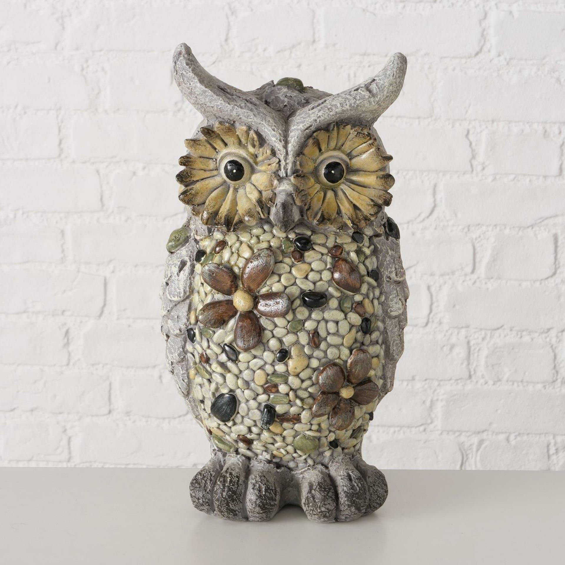 Boltze maison figurine hibou 21x18x39cm