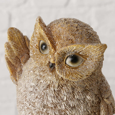 Boltze home figurine hibou couverture 9,5x8x12,5