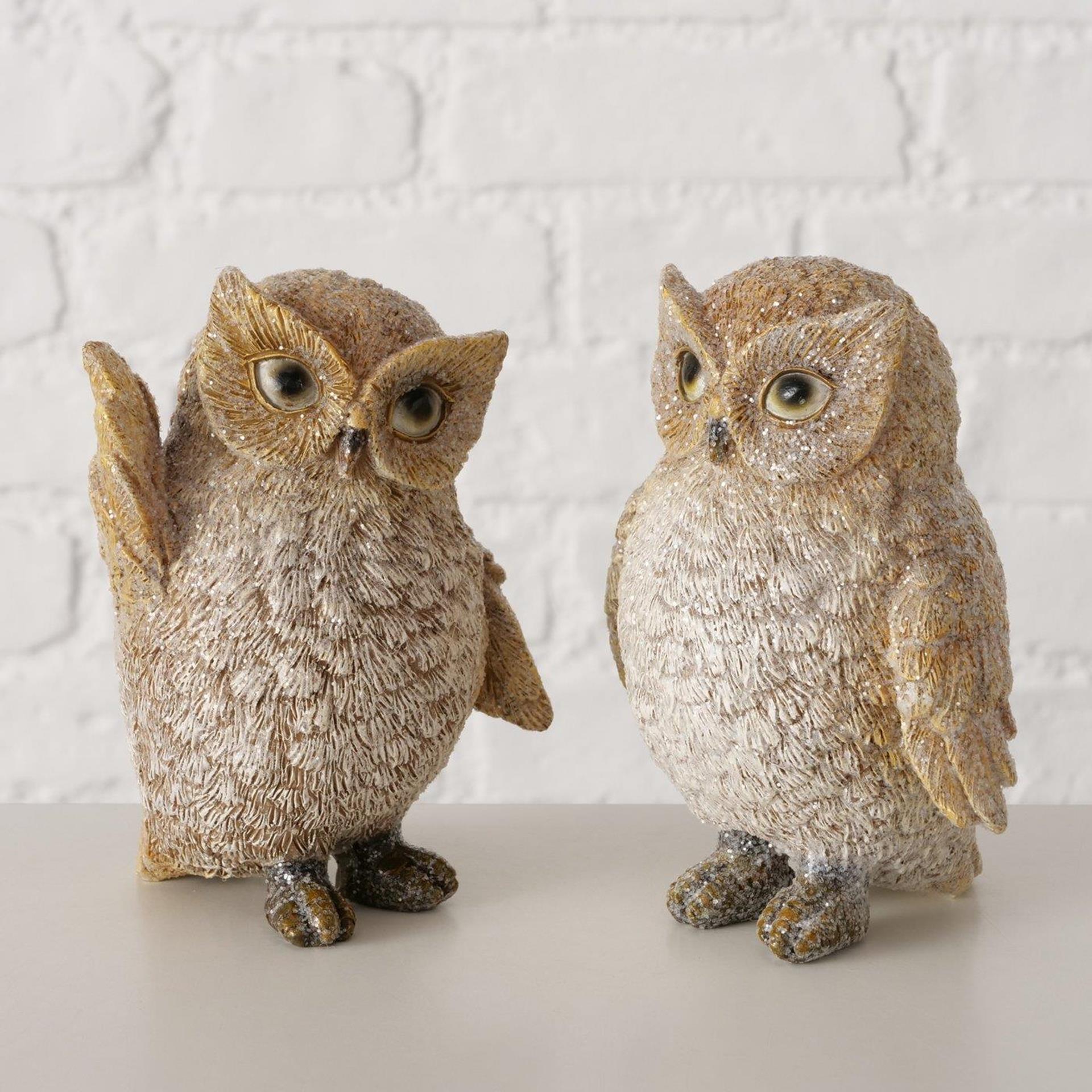 Boltze home figurine hibou couverture 9,5x8x12,5