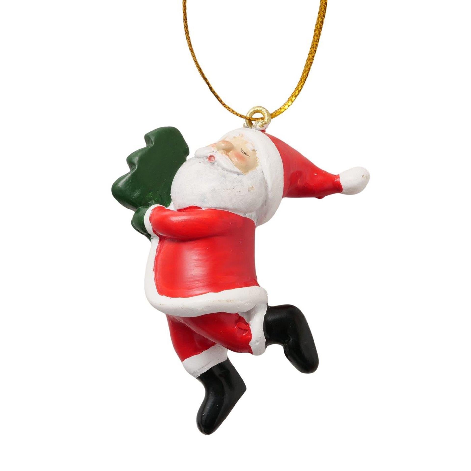 Boltze home Pendentif de Noël Père Noël 5x3x6cm