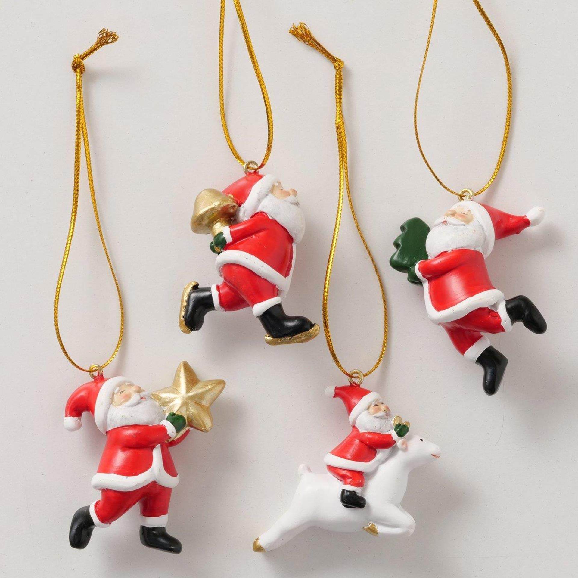 Boltze home Pendentif de Noël Père Noël 5x3x6cm