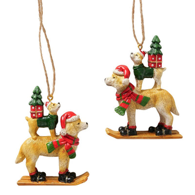 Boltze home pendentif de Noël chien 6x2x8,5cm