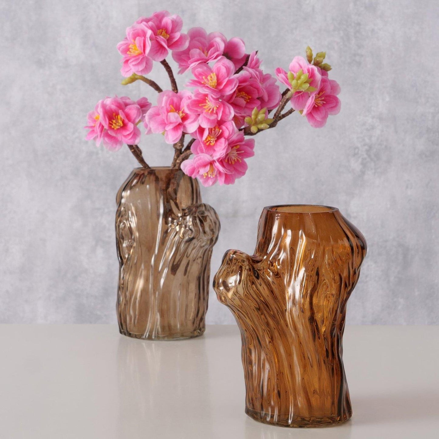 Vase Boltze home verre marron 11x9x14,7cm