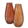 Boltze home vase leavo verre 13,5x13x28cm