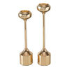 Boltze home ensemble de bougeoirs doré 2 pièces