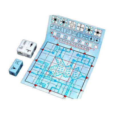 Encre de chemin de fer de jeux de gobelin blanc - jeu de dés version bleu profond