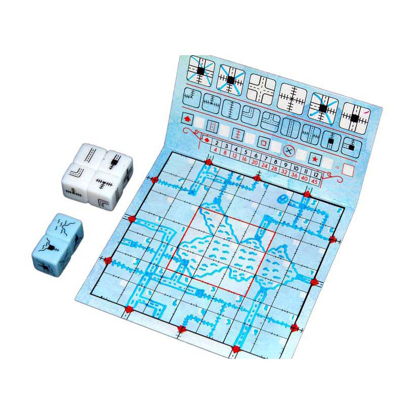 Encre de chemin de fer de jeux de gobelin blanc - jeu de dés version bleu profond