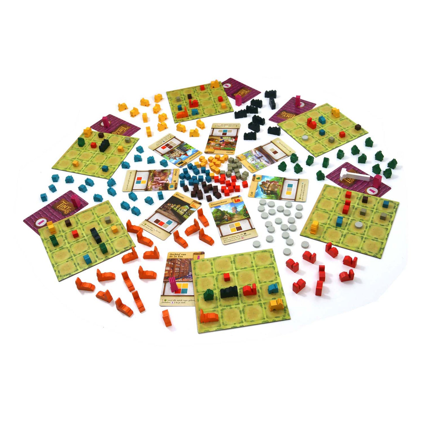 Jeux de gobelin blancs minuscules villes