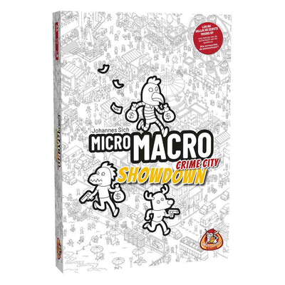 Jeux de gobelins blancs micromacro - épreuve de force de la ville du crime - jeu de société