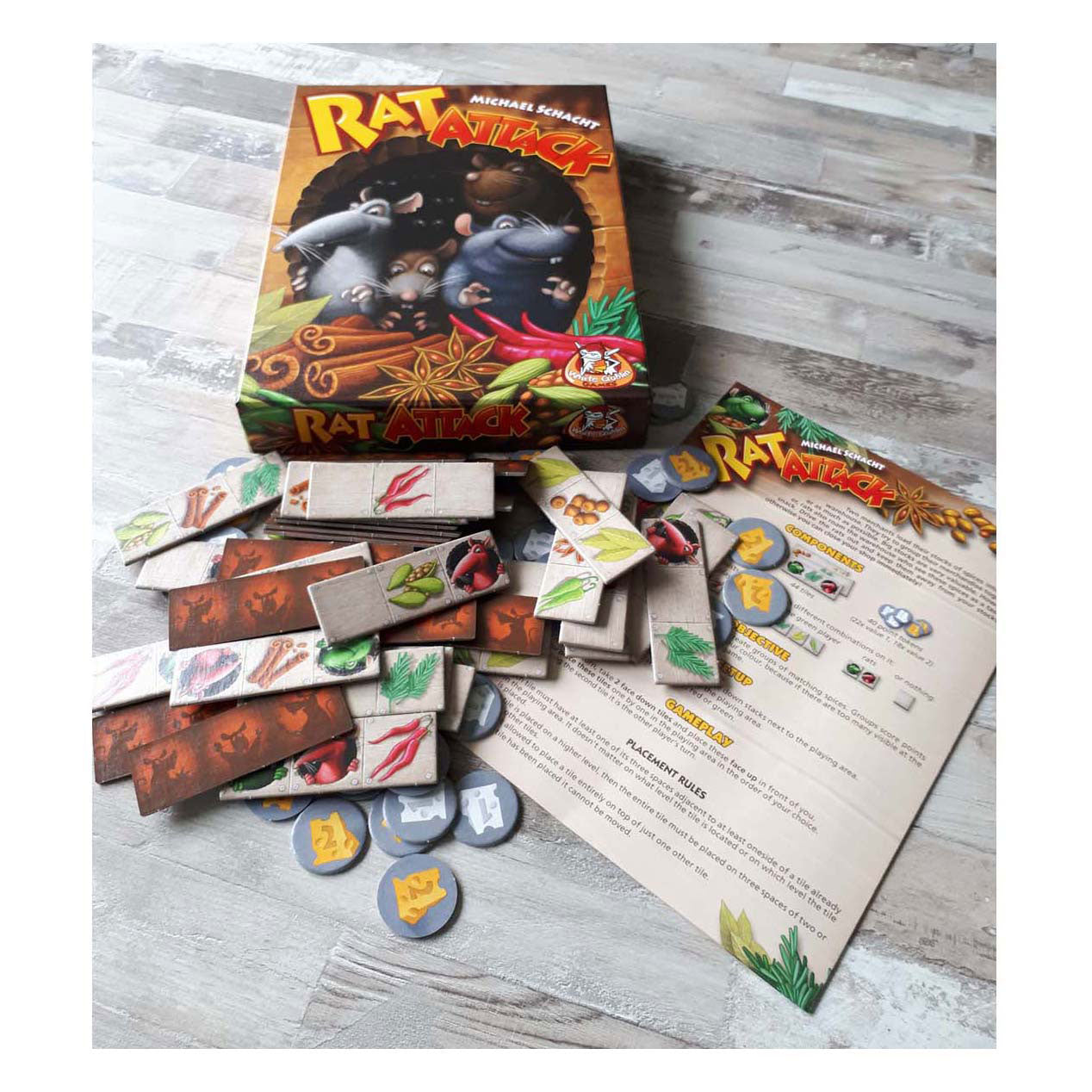 Attaque de rat de jeux de gobelin blanc - jeu de société