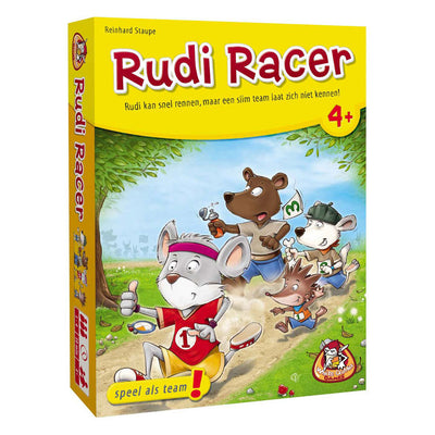 Jeux de gobelin blanc Rudi Racer - jeu de cartes en costume jaune