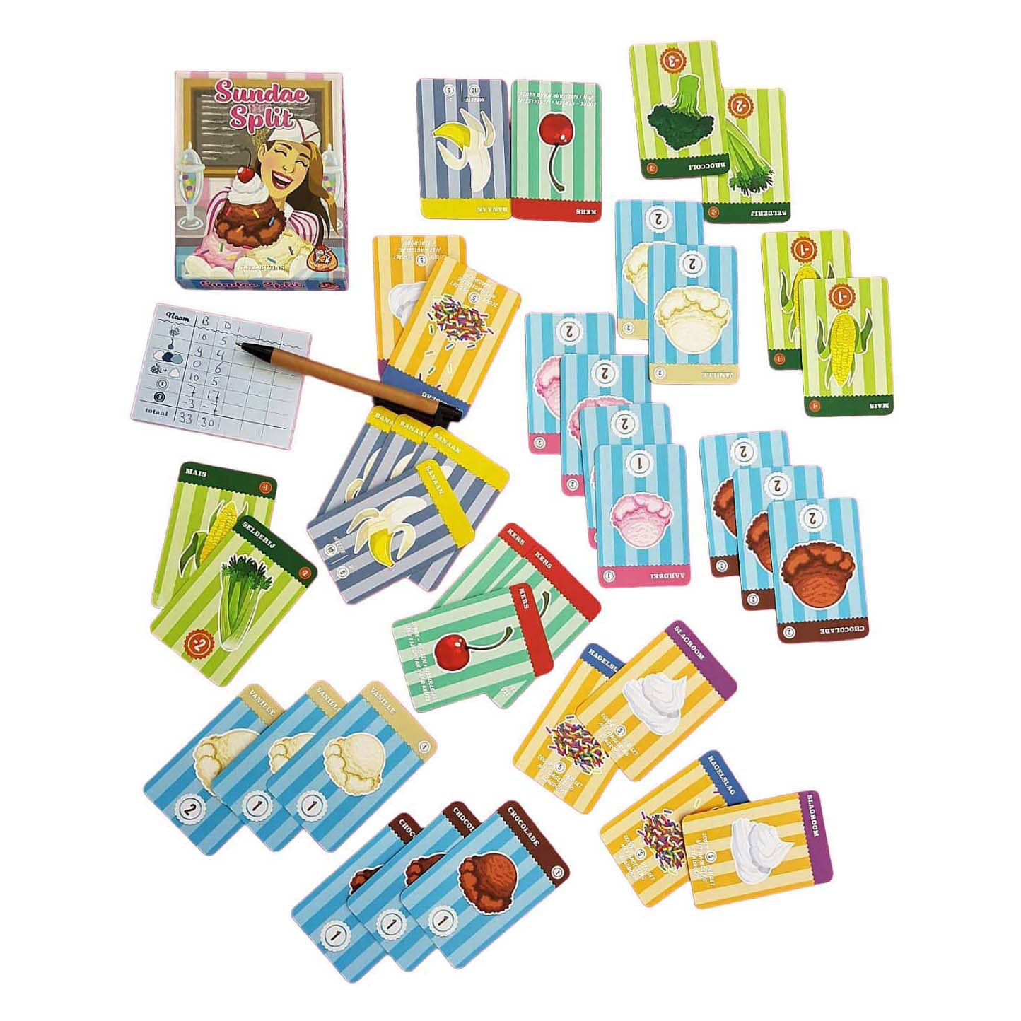 Jeux de gobelins blancs sundae split - jeu de cartes