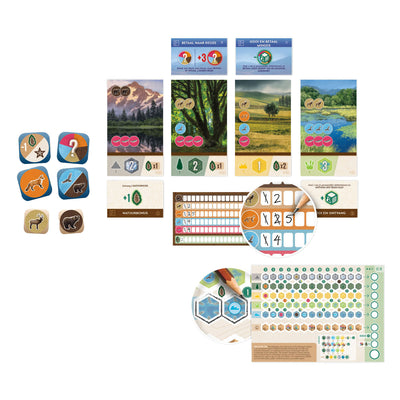 Jeux de gobelins blancs cascadia - jeu de société Rolling Hills