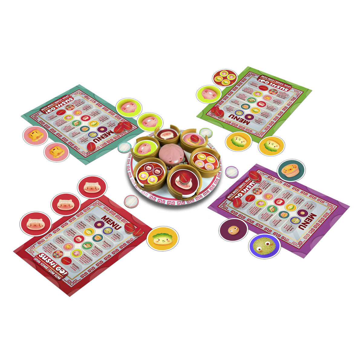 Jeux de gobelins blancs, sushi go ! faites-en tourner pour des dim sum - jeu de société 2 à 6 joueurs