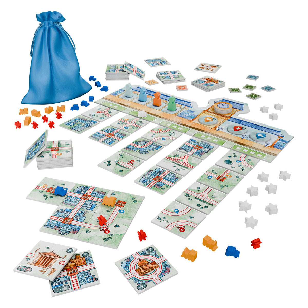 Tuiles de chemin de fer de jeux de gobelin blanc - jeu de société