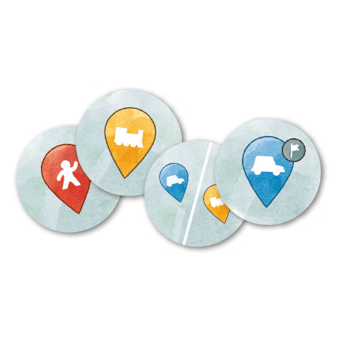 Tuiles de chemin de fer de jeux de gobelin blanc - jeu de société