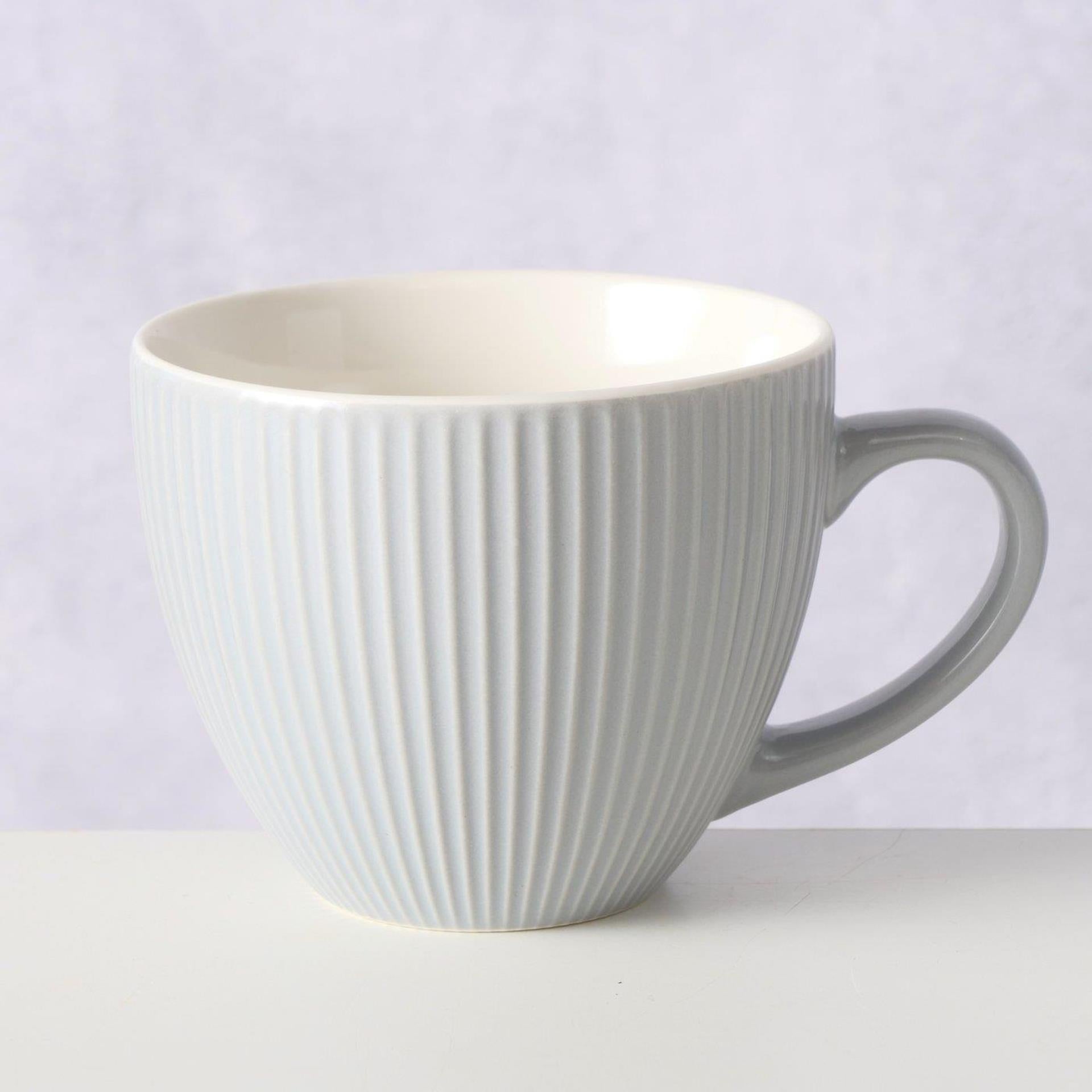 Boltze home tasse gris 420ml ø10,7cm