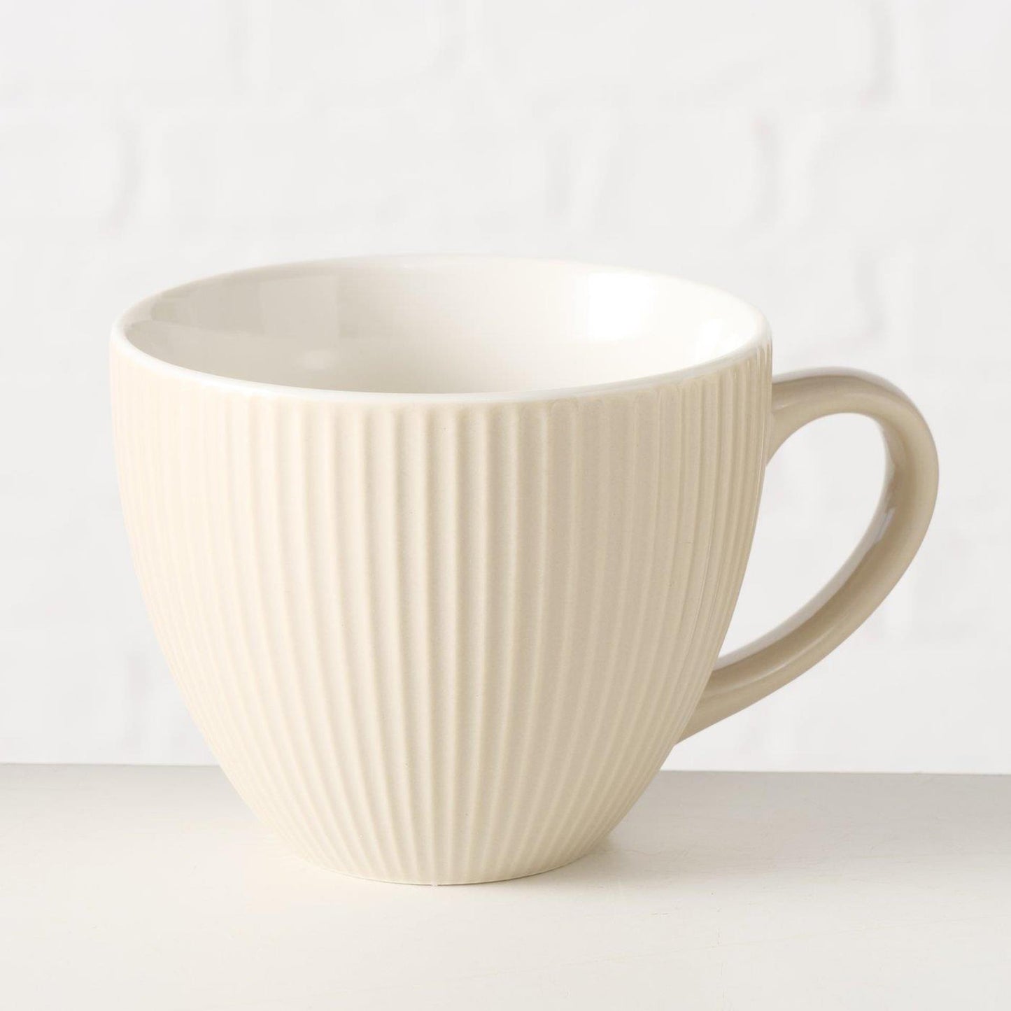Boltze maison tasse beige 420ml ø10,7cm