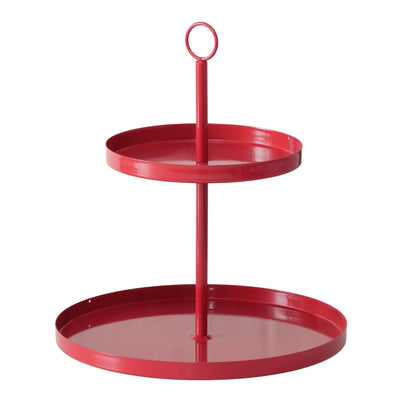 Boltze home etagère rouge ø30xh34cm