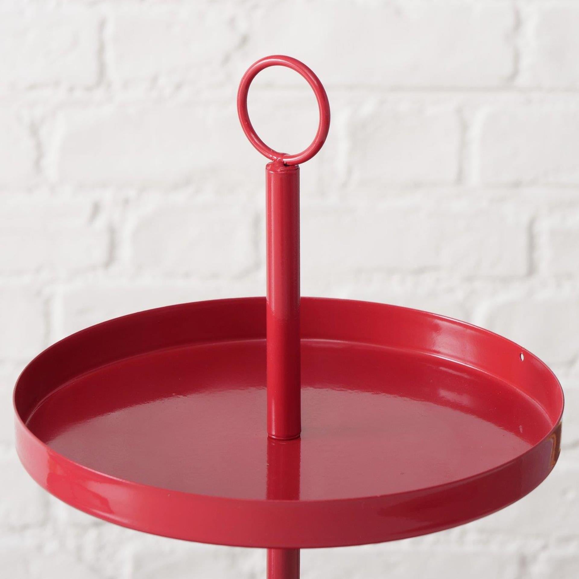 Boltze home etagère rouge ø30xh34cm