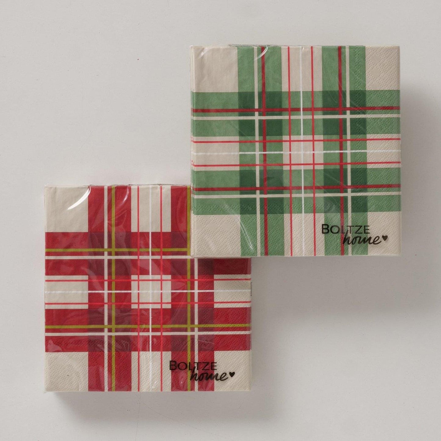 Serviettes Boltze Home à carreaux, paquet de 20