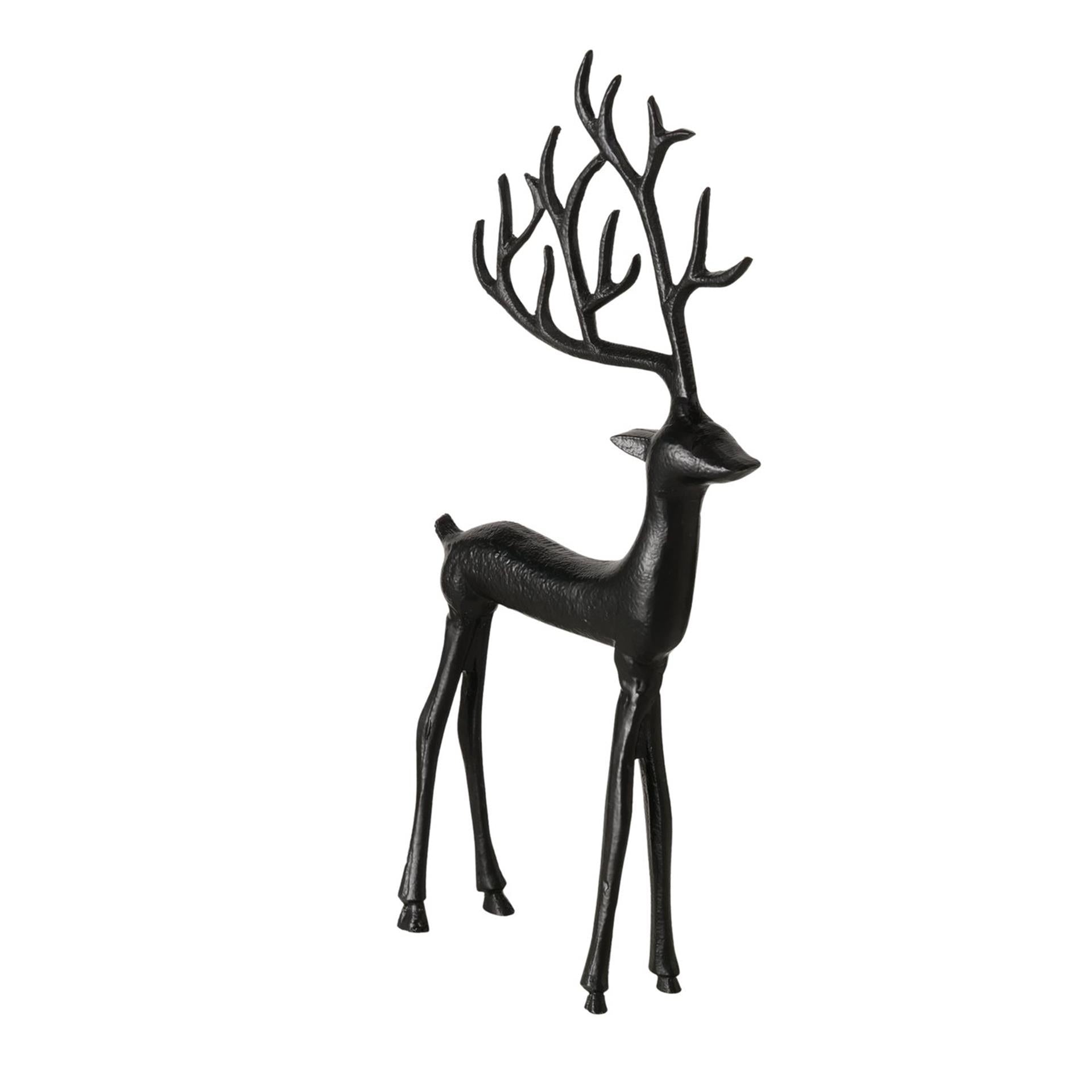 Boltze home figurine cerf noir 18x3x38cm