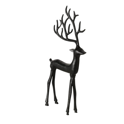 Boltze home figurine cerf noir 18x3x38cm