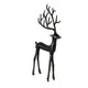 Boltze home figurine cerf noir 18x3x38cm