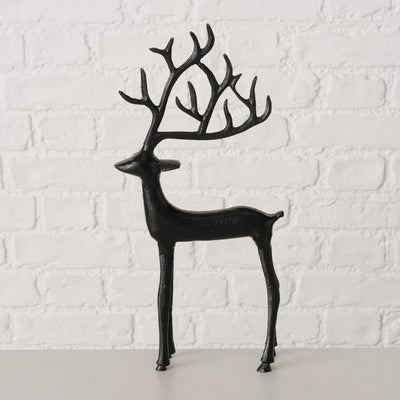 Boltze home figurine cerf noir 18x3x38cm