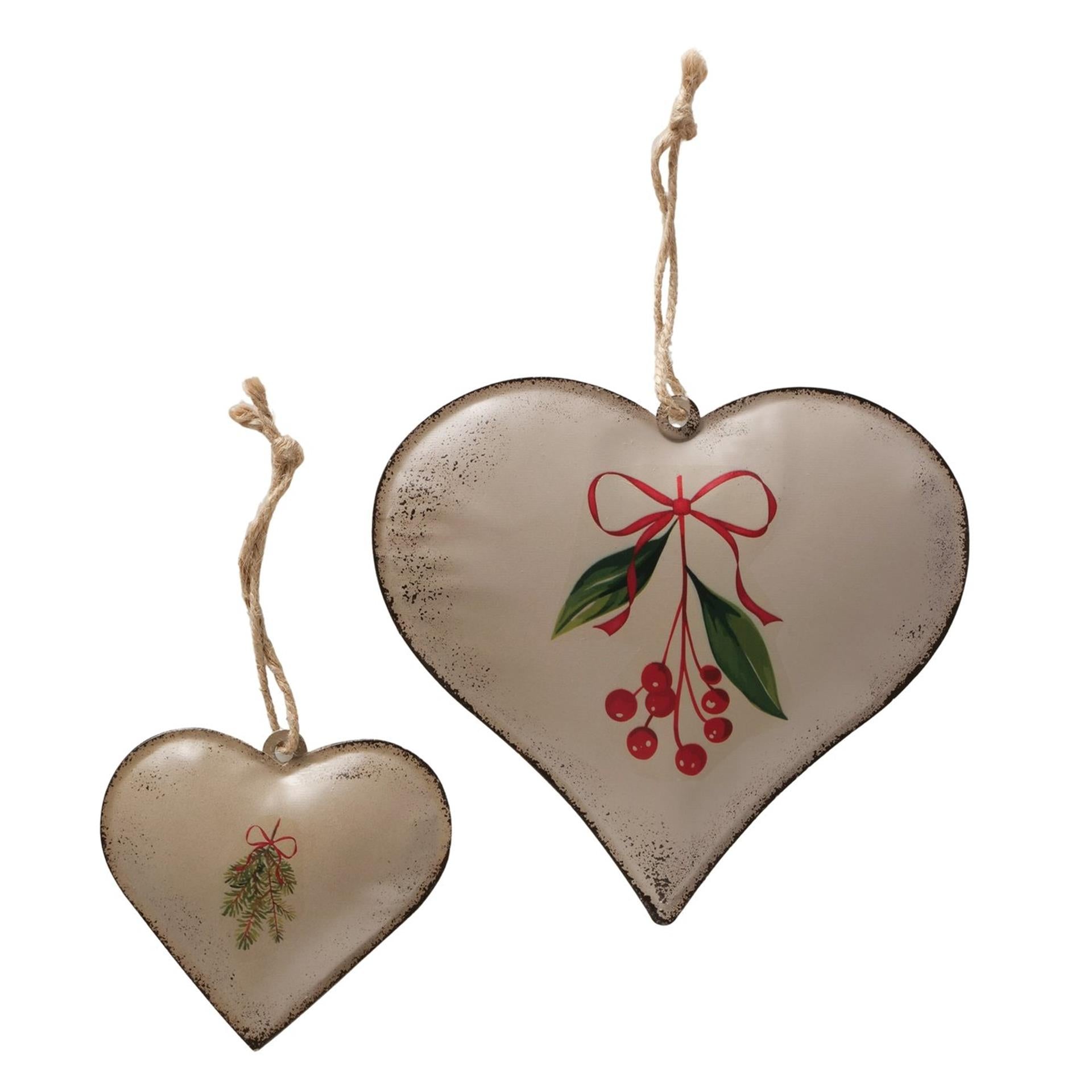 Boltze pendentif home déco coeur set a 2