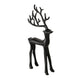Boltze home figurine cerf noir 9x3x20cm