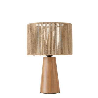 Boltze home lampe de table bois marron ø22,5cm