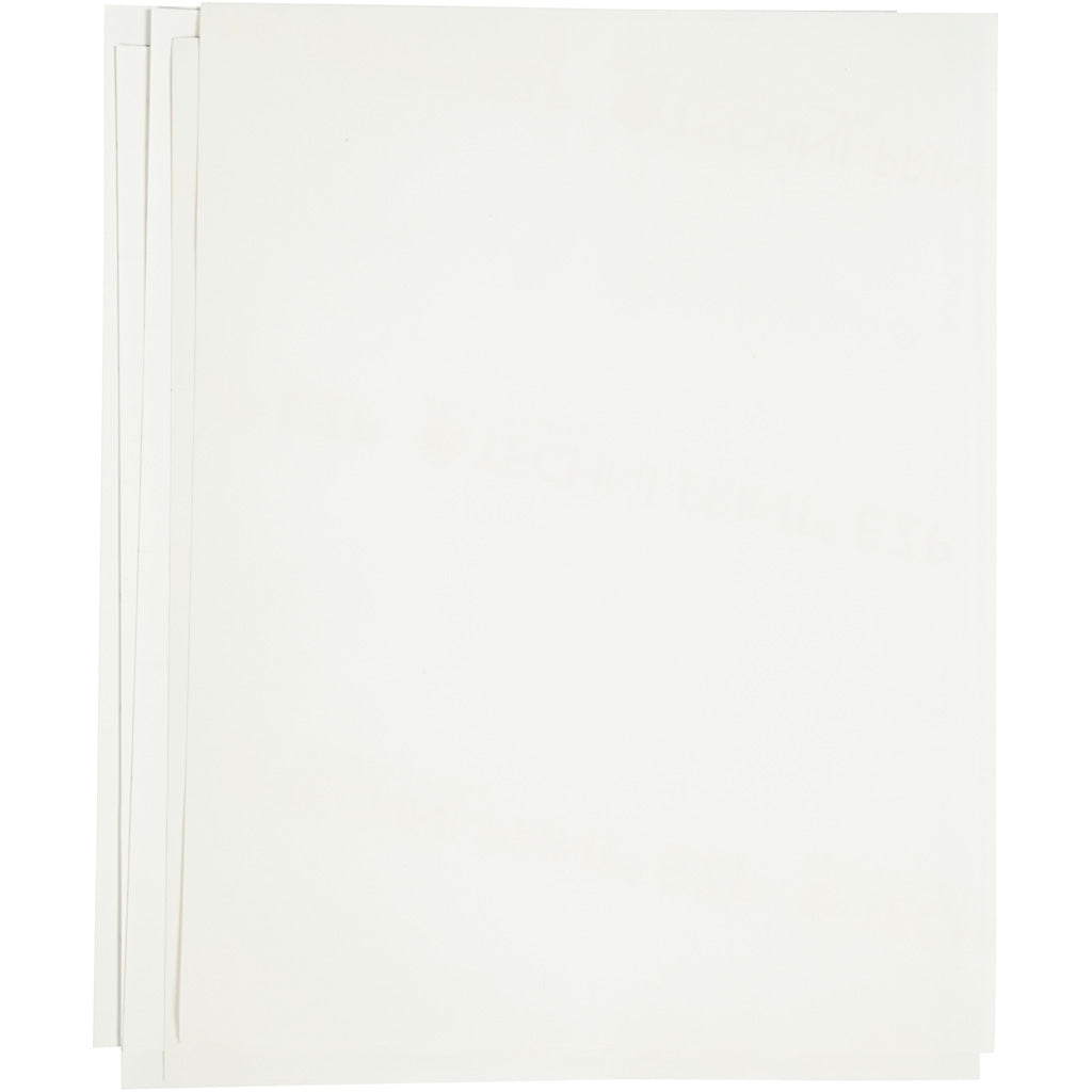 Feuilles de transfert Creativ company, feuille 21,5x28 cm, pour textiles foncés et clairs, blanc, 12 feuilles 1 boîte