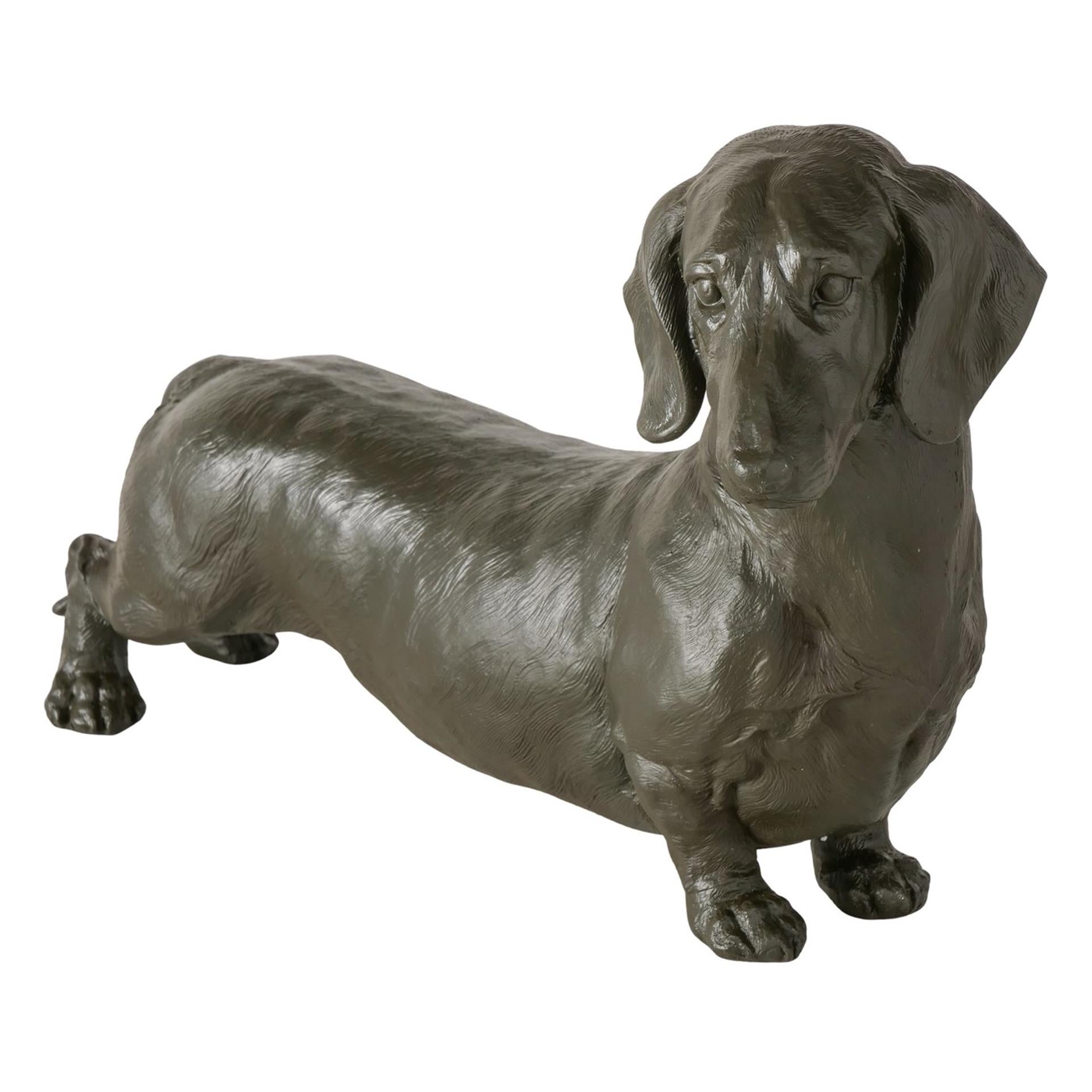 Boltze home figurine teckel noir 38x24cm