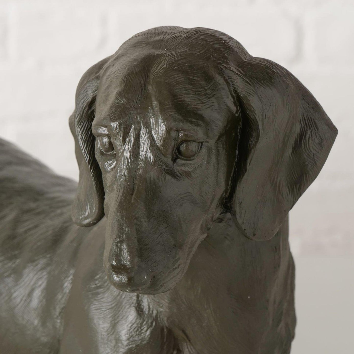 Boltze home figurine teckel noir 38x24cm