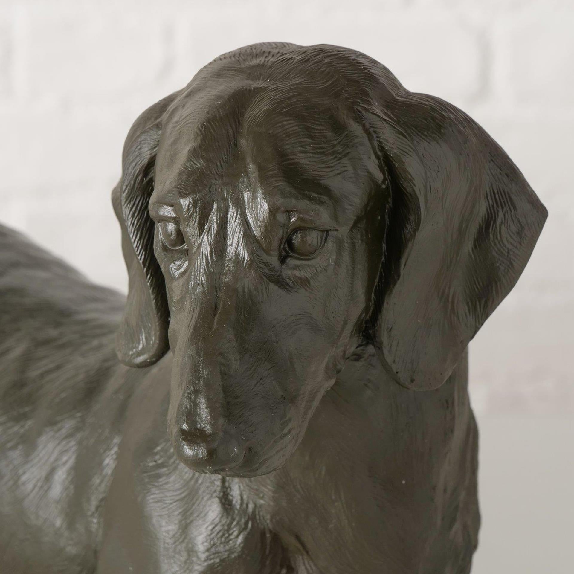 Boltze home figurine teckel noir 38x24cm