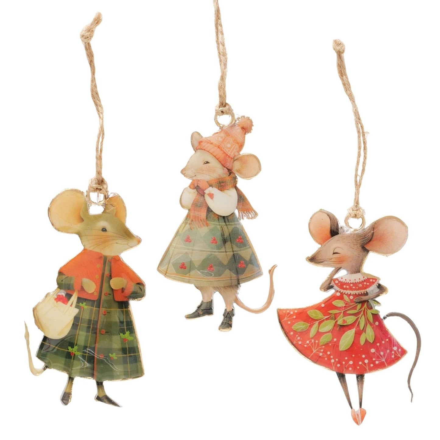 Boltze home pendentif de Noël souris 6,5x10,3cm