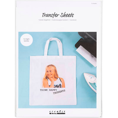 Creativ Company Transfert Feuilles transparentes, 5 feuilles