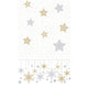 Nappe Duni étoiles de neige blanc 138x220